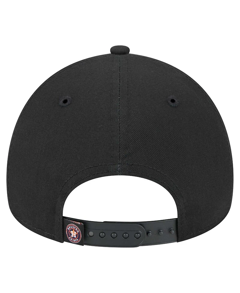 New Era Men's Black Houston Astros 9FORTY A-Frame Adjustable Hat