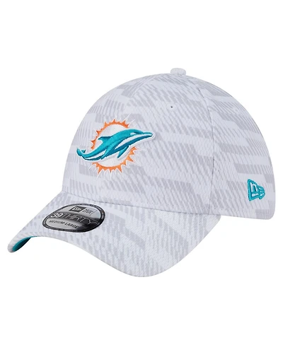 New Era Men's White Miami Dolphins Gameday Graded 39THIRTY Flex Hat