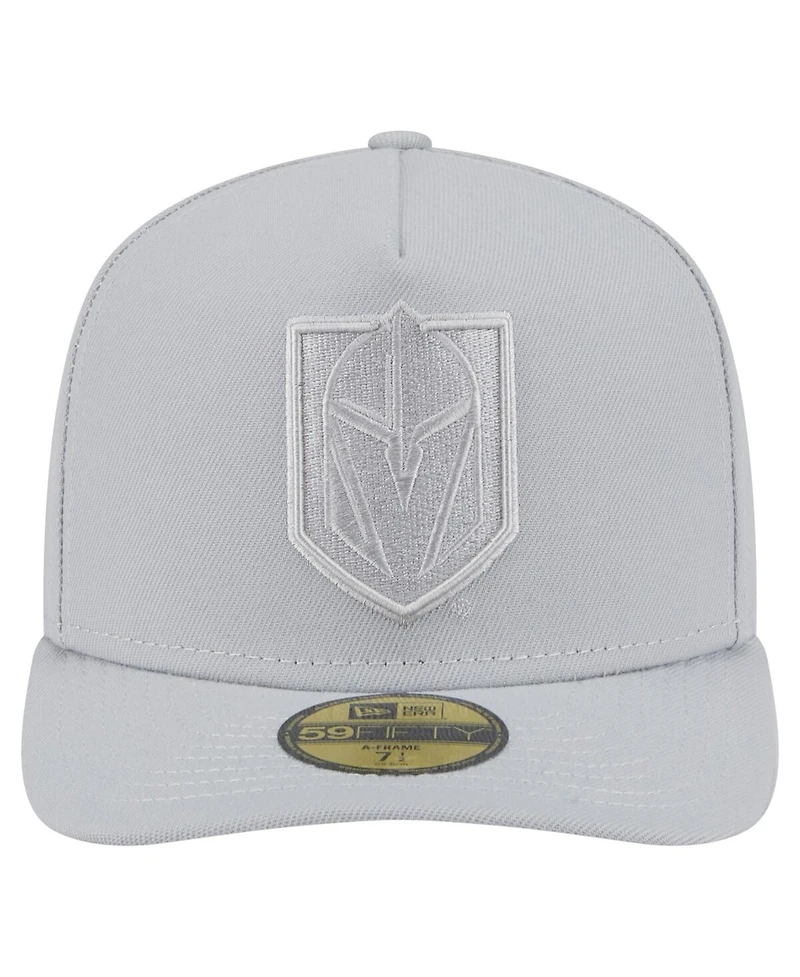 New Era Men's Gray Vegas Golden Knights Color Pack A-Frame 59FIFTY Fitted Hat