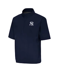 Antigua Men's Navy New York Yankees Brisk Quarter-Zip Wind Shirt