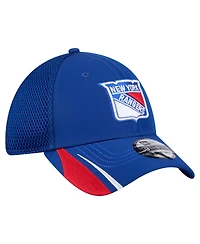 New Era Men's Blue York Rangers Linear Featherweight 39THIRTY Flex Hat