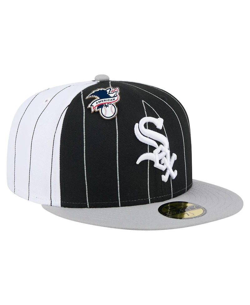 New Era Men's Black Chicago White Sox Pinstripe 59FIFTY Fitted Hat