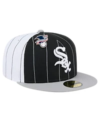 New Era Men's Black Chicago White Sox Pinstripe 59FIFTY Fitted Hat
