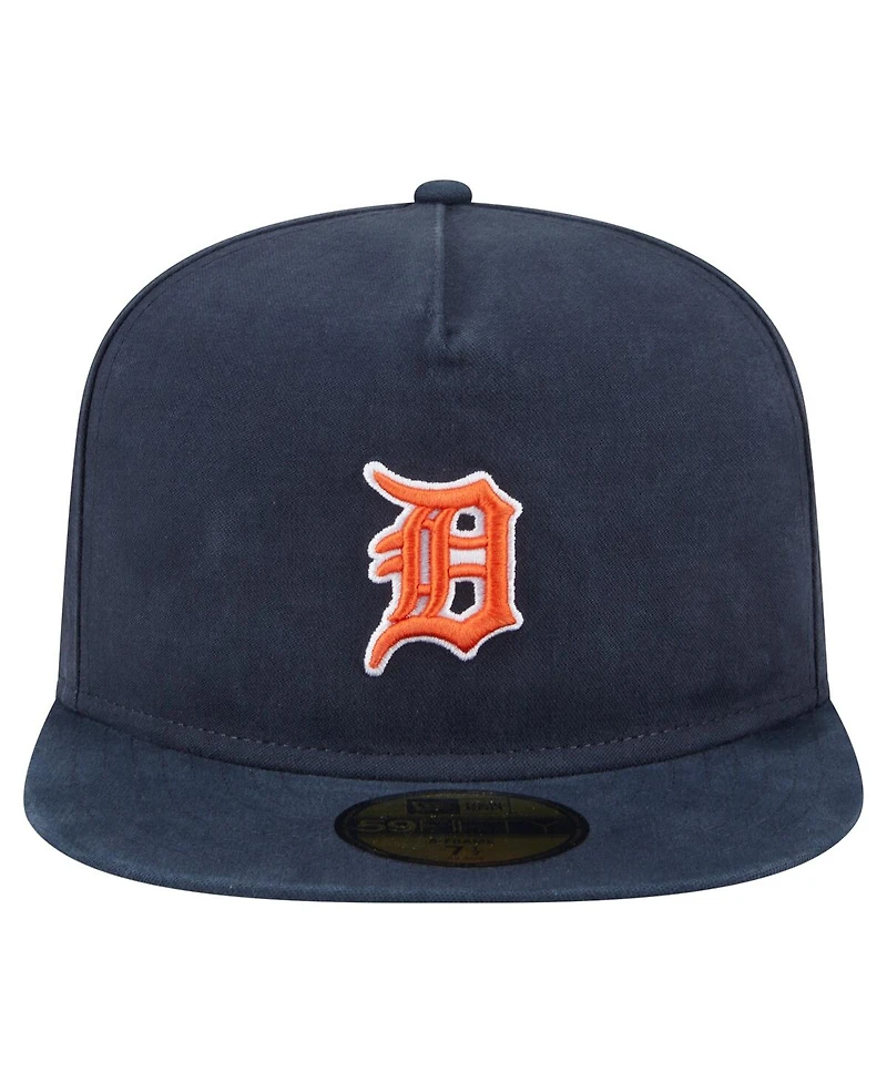 New Era Men's Black Detroit Tigers Championship Side Flag A-Frame 59FIFTY Fitted Hat