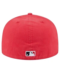 New Era Men's Red Cincinnati Reds Championship Side Flag A-Frame 59FIFTY Fitted Hat