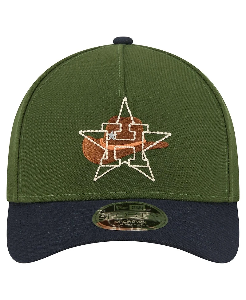 New Era Men's Dark Green Houston Astros City Feature 9FORTY A-Frame Adjustable Hat