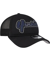 New Era Men's Black New York Yankees Retro Bold A-Frame Trucker 9FORTY Adjustable Hat