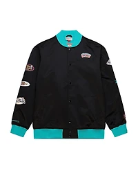 Mitchell & Ness Men's Black San Antonio Spurs Hardwood Classics Team Og 3.0 Lightweight Satin Full-Snap Jacket