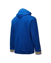 Mitchell & Ness Men's Royal Golden State Warriors Chainstitch Applique Vintage Heavyweight Pullover Hoodie