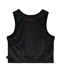 Mitchell & Ness Women's Black Chicago Bulls Hardwood Classics Big Face 4.0 Cropped Tank Top
