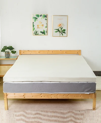 Payton 1" Copper-Infused Memory Foam Mattress Topper, Queen
