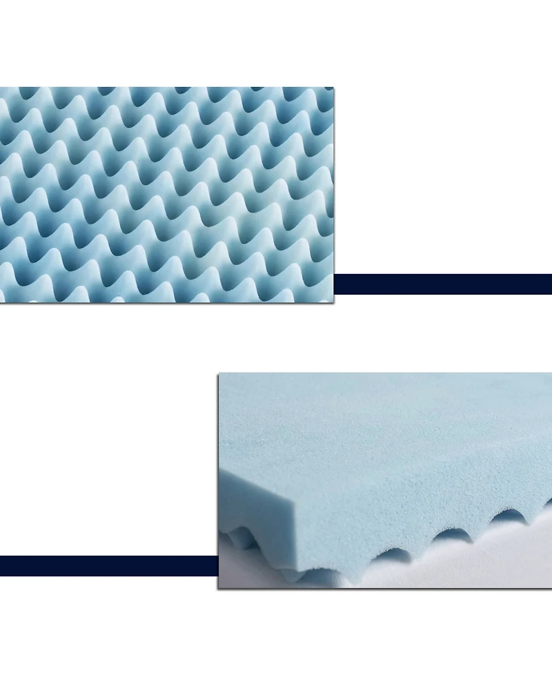 Payton 2" Convoluted Gel Memory Foam Mattress Topper