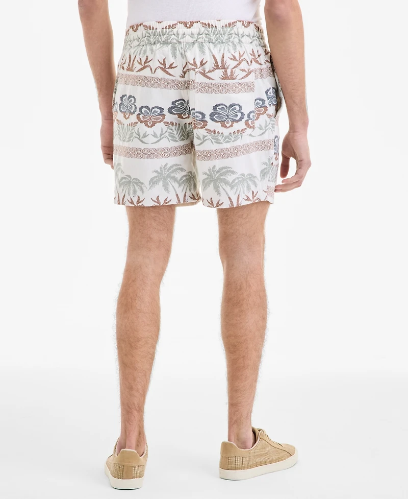 Sun + Stone Men's Ace Printed Drawstring 6" Shorts, Exclusively at Macy's