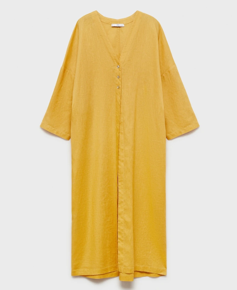 Mango Women's Oversize Linen-Blend Dress