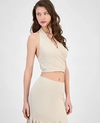 Guess Women's Kenzie Crossover Halter-Neck Top