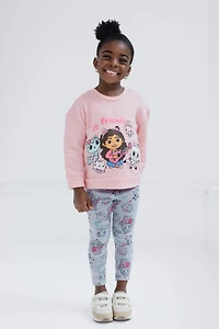 Gabby's Dollhouse Toddler Girls Dreamworks Gabbys Pullover Fleece Sweatshirt and Leggings Outfit Set Toddler|Child