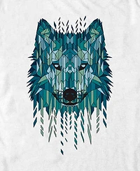 Design By Humans Men's Geometric Wolf Short Sleeve T-Shirt