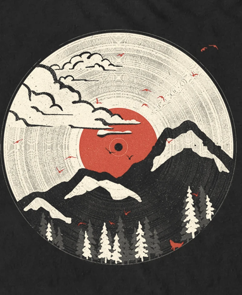 Design By Humans Men's Mtn Lp Short Sleeve T-Shirt