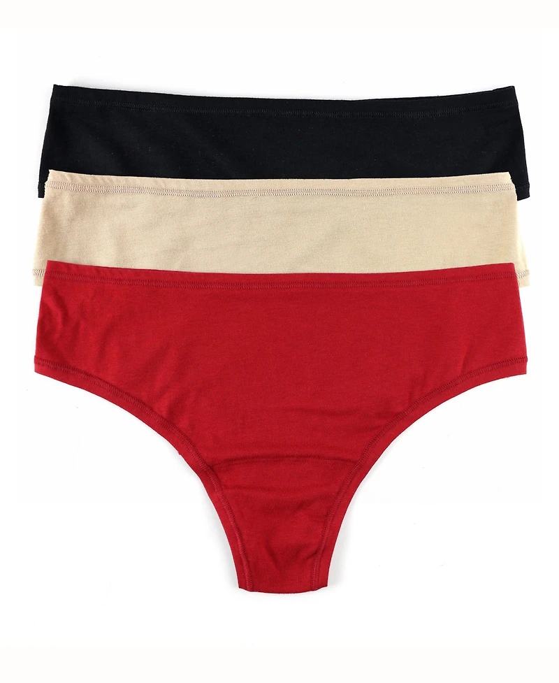 Hanky Panky Women's Play Stretch Hi-Rise Thong 3 Pack