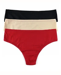 Hanky Panky Women's Play Stretch Hi-Rise Thong 3 Pack