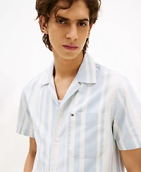 Tommy Hilfiger Men's Relaxed-Fit Stripe Camp Shirt