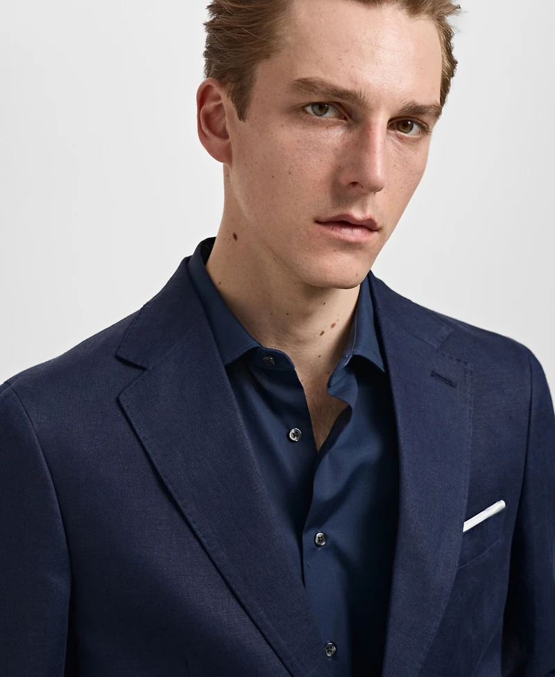 Mango Men's Slim-Fit Tailored Linen Blazer