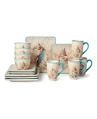 Certified International Escape to the Sea 16-Pc. Dinnerware Set, Service for 4