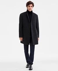 Calvin Klein Men's Prosper Wool-Blend Slim Fit Overcoat