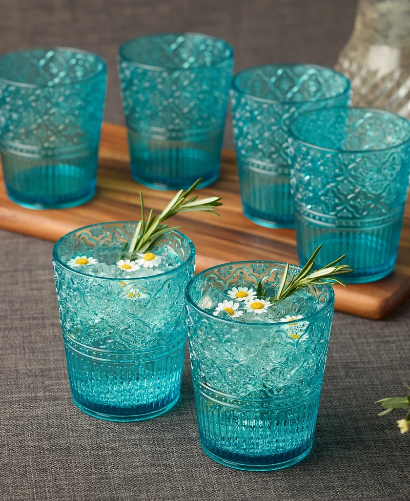 Certified International Victoria Acrylic Double Old Fashioned Glasses