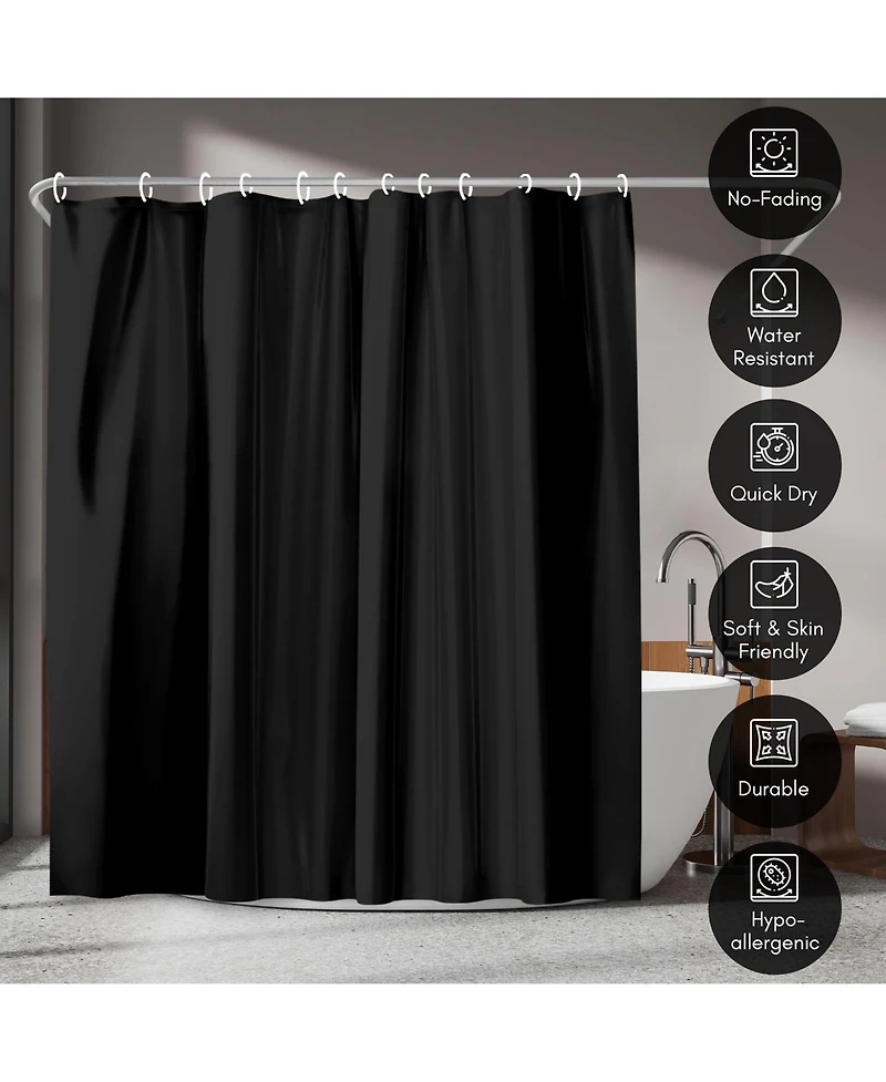 Americanflat 71x74 Solid Shower Curtain - Water Resistant