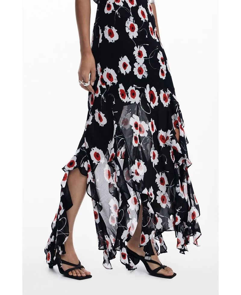 Desigual Women's Poppy ruffle midi dress