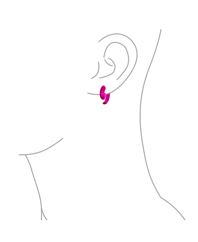 Bling Jewelry Round Swirl Spiral Tribal Fake Faux Ear Plug Taper Earrings Acrylic Resin Steel