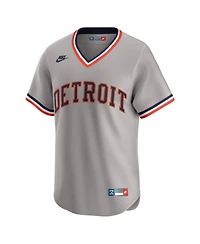 Nike Men's Gray Detroit Tigers Throwback Cooperstown Collection Limited Jersey