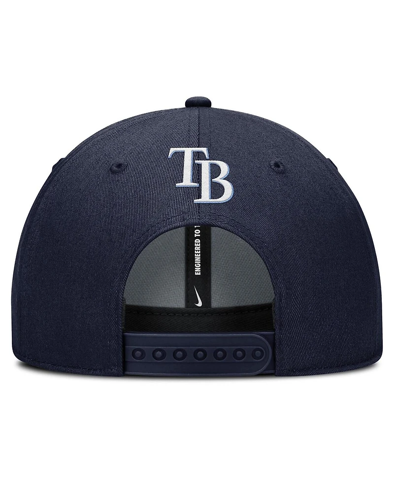 Nike Men's Navy Tampa Bay Rays Rise Gaberdine Adjustable Hat