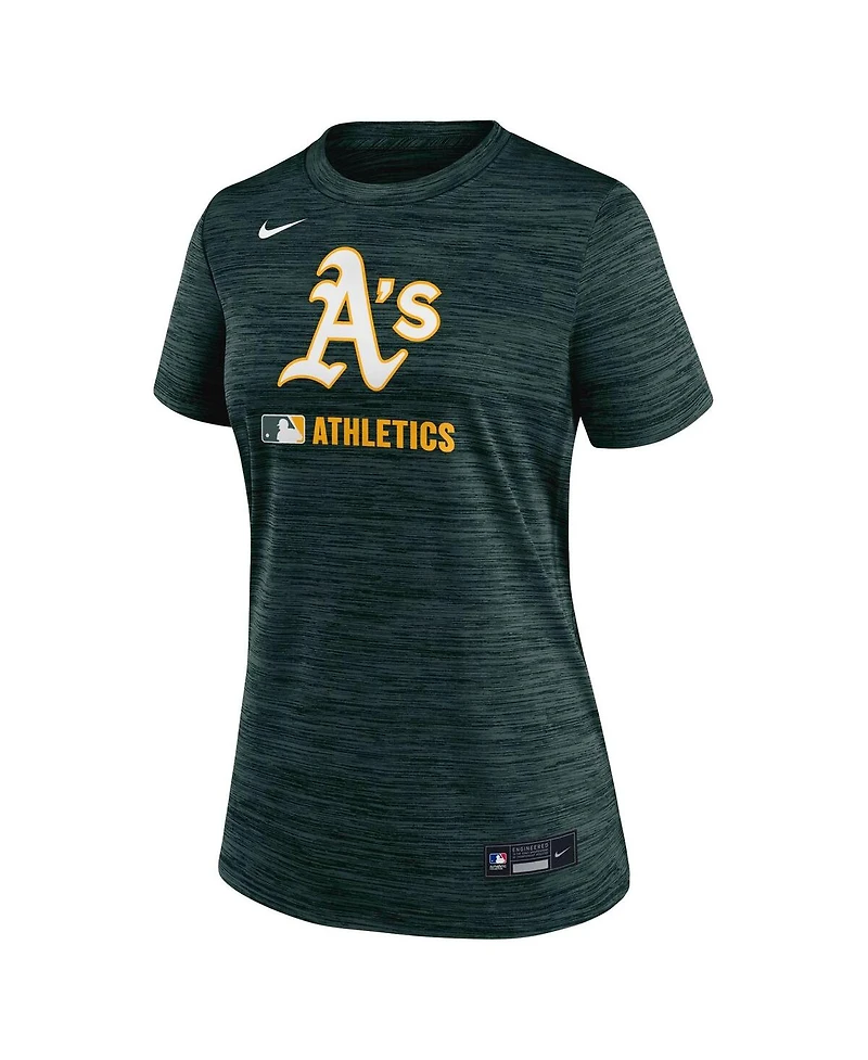 Nike Women's Green Athletics Authentic Collection Velocity Performance T-Shirt