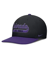 Nike Men's Black/Purple Colorado Rockies Pro Performance Snapback Hat