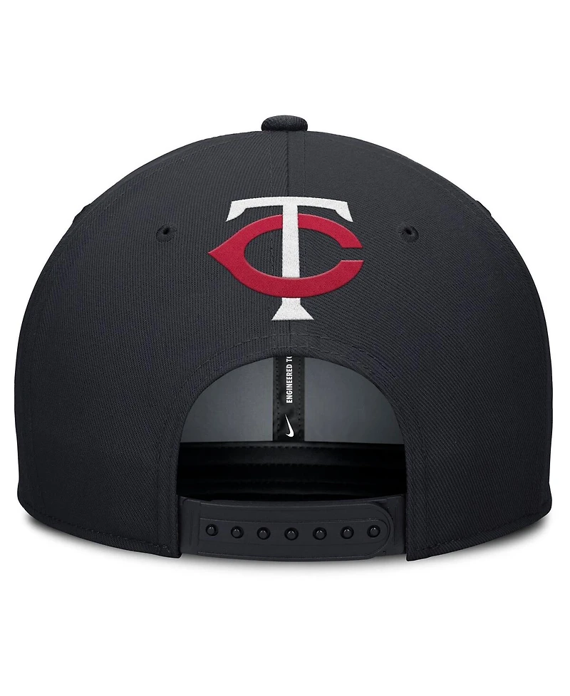 Nike Men's Gray/Navy Minnesota Twins Pro Performance Snapback Hat