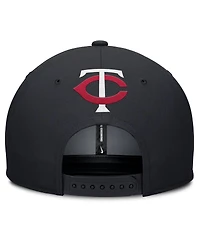 Nike Men's Gray/Navy Minnesota Twins Pro Performance Snapback Hat