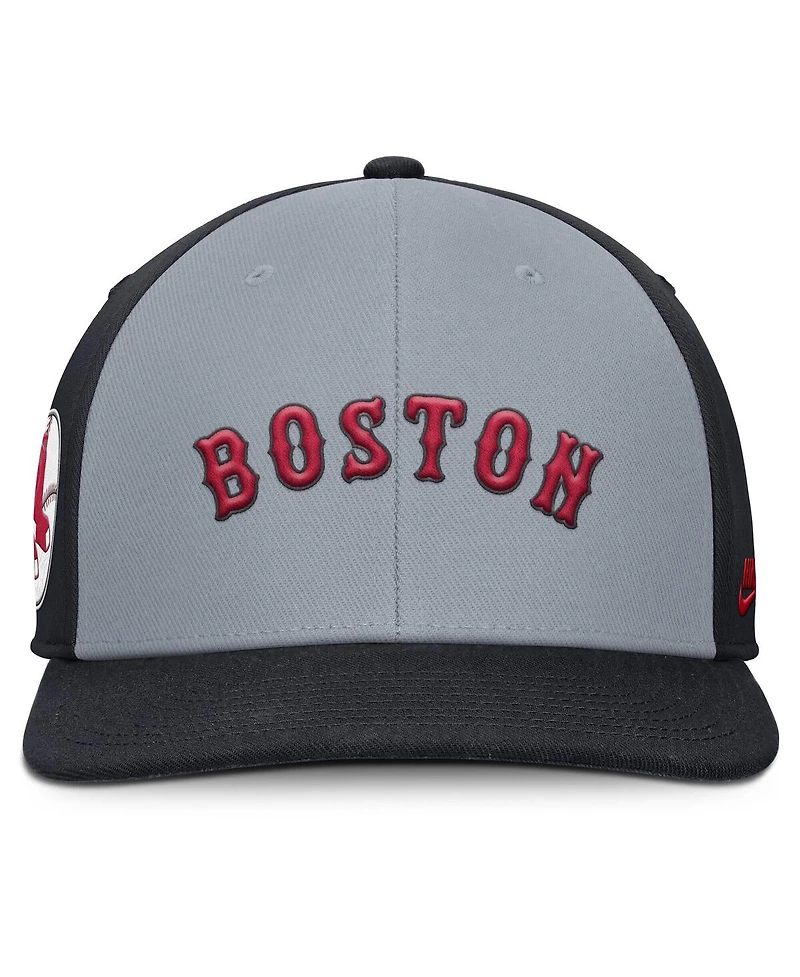 Nike Men's Gray/Navy Boston Red Sox Pro Performance Snapback Hat