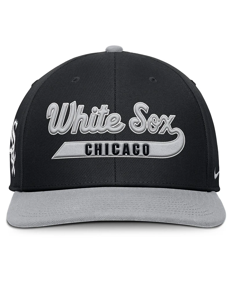Nike Men's Black/Gray Chicago White Sox Pro Performance Snapback Hat