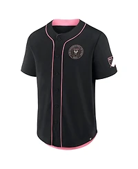 Fanatics Men's Black Inter Miami Cf Injury Time Baseball Jersey