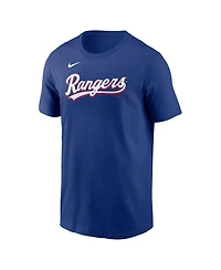 Nike Men's Evan Carter Royal Texas Rangers Fuse Name Number T-Shirt