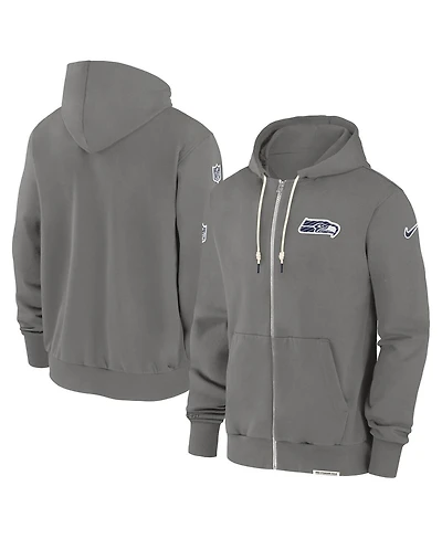 Nike Men's Pewter Seattle Seahawks Player Full-Zip Performance Hoodie