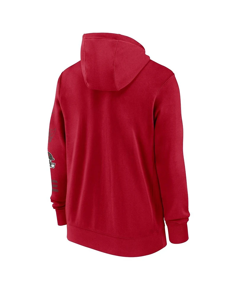 Nike Men's Red Tampa Bay Buccaneers Club Full-Zip Hoodie Jacket