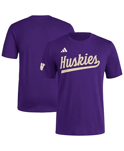 Adidas Men's Purple Washington Huskies Fresh Wordmark T-Shirt