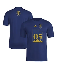 Adidas Men's Navy Real Salt Lake 2025 Jersey Hook Aeroready T-Shirt