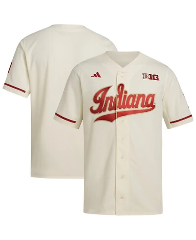 Adidas Men's Cream Indiana Hoosiers Replica Baseball Jersey