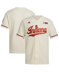 Adidas Men's Cream Indiana Hoosiers Replica Baseball Jersey