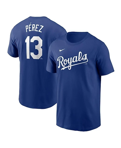 Nike Men's Salvador Perez Royal Kansas City Royals Fuse Name Number T-Shirt