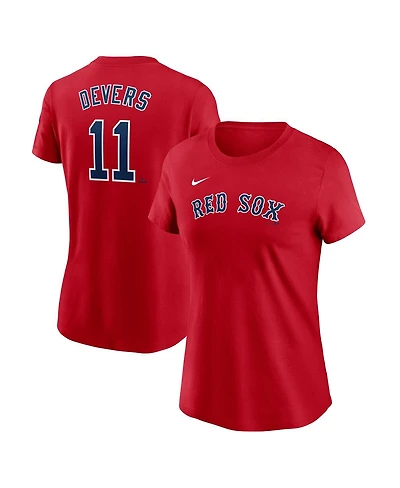 Nike Women's Red Boston Red Sox Fuse Name Number T-Shirt